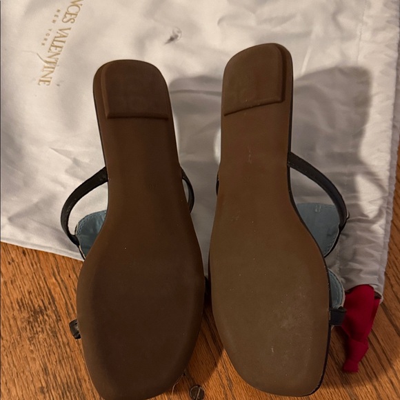 Frances Valentine Black and Cream Sandals - Picture 2 of 5